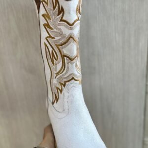 TEXANAS EN PURO CUERO BLANCO